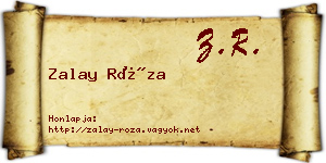 Zalay Róza névjegykártya