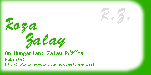 roza zalay business card